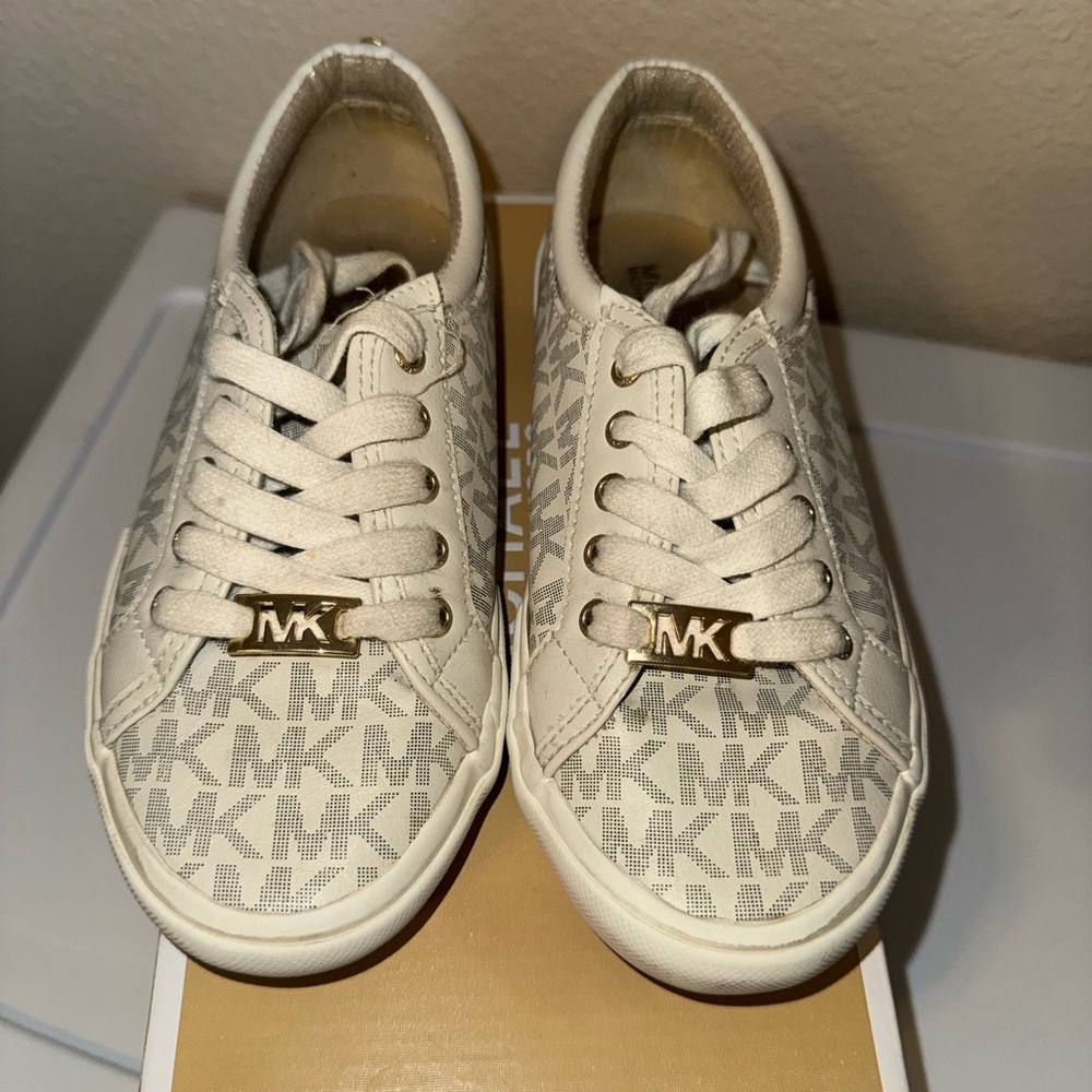 Michael Kors Kids' Cream and Gold Sneakers